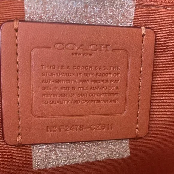 Coach City Tote Bag Purse In Signature Canvas With Sticker Print Rexy - Picture 9 of 10